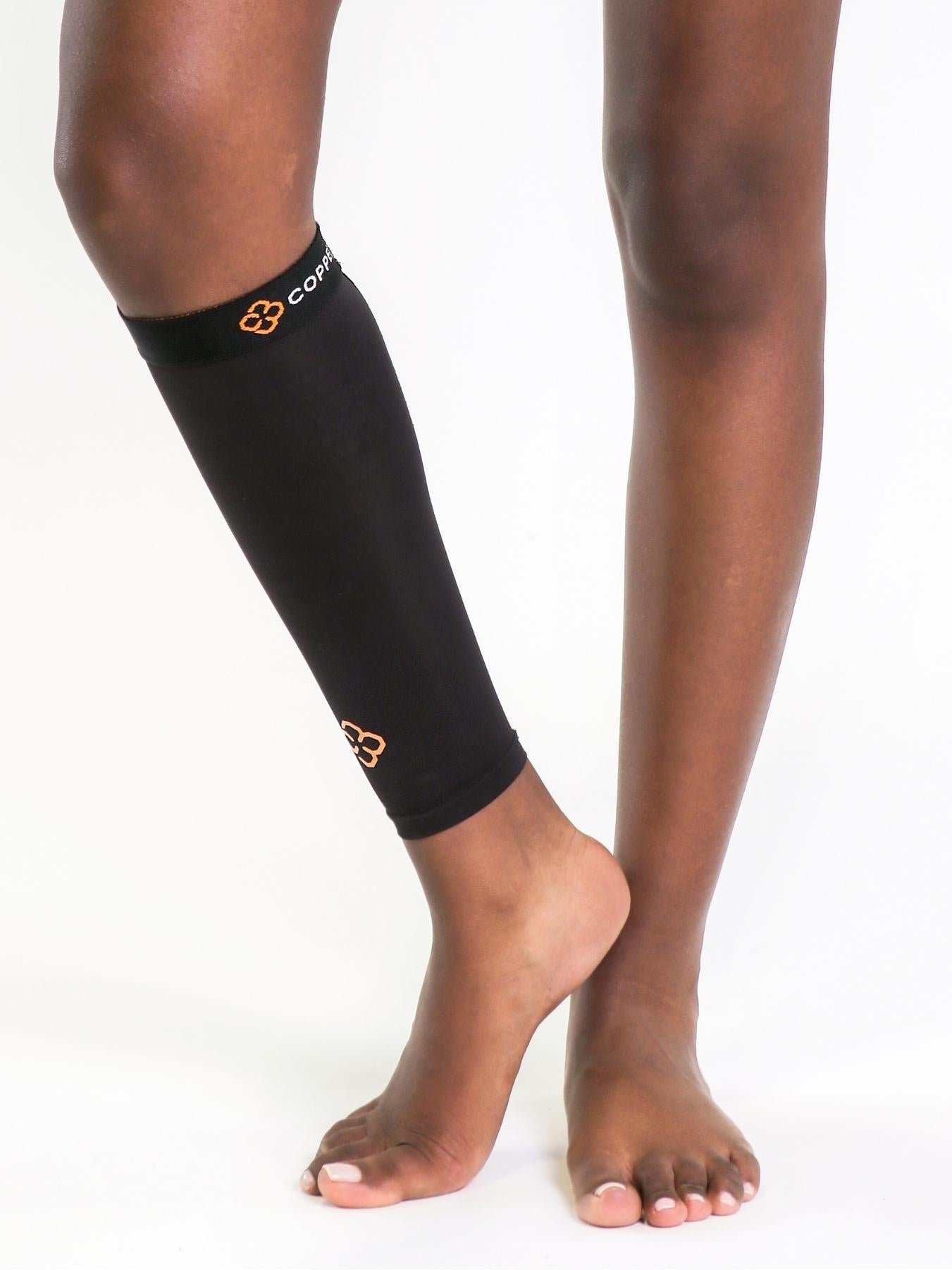  Copper Fit Unisex Adult Copper Infused Compression Calf Sleeves  Bandana, Black, Small Medium US : Health & Household