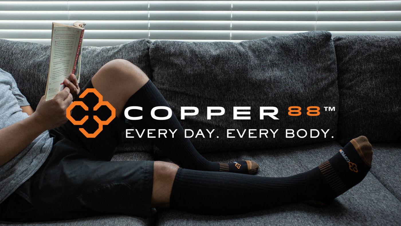 Copper 88 Calf Compression Sleeve with 88% Copper Fiber Embedded Nylon to  Aid in Recovery & Pain Relief … (Medium)